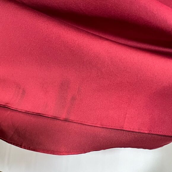 Show Me Your MuMu Noelle Wrap Dress in Ruby Luxe Satin S - Picture 12 of 15